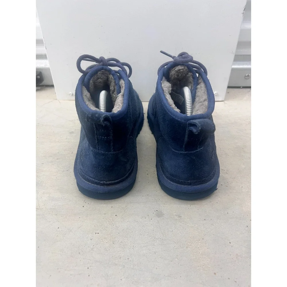 UGG Neumel Winter Boot Mens US 10 Navy Blue Suede Comfort Round Toe Casual Ankle